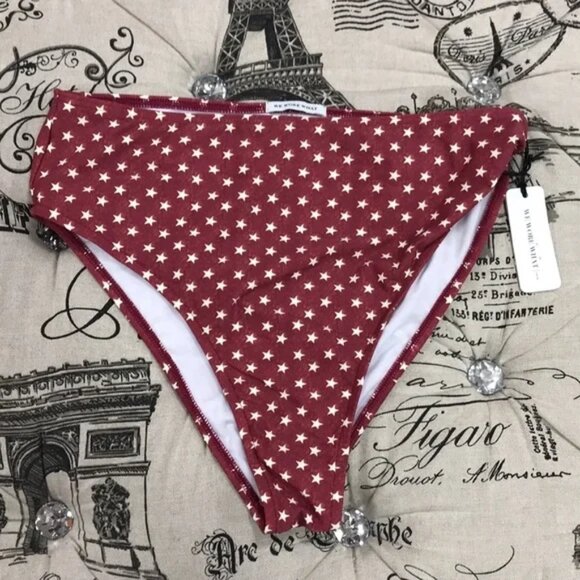 WeWoreWhat Emily Star-Print Bikini Swim Bottom - Picture 2 of 4